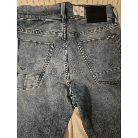 Hudson Blake Slim Straight Light Wash Men's Jeans Size 30